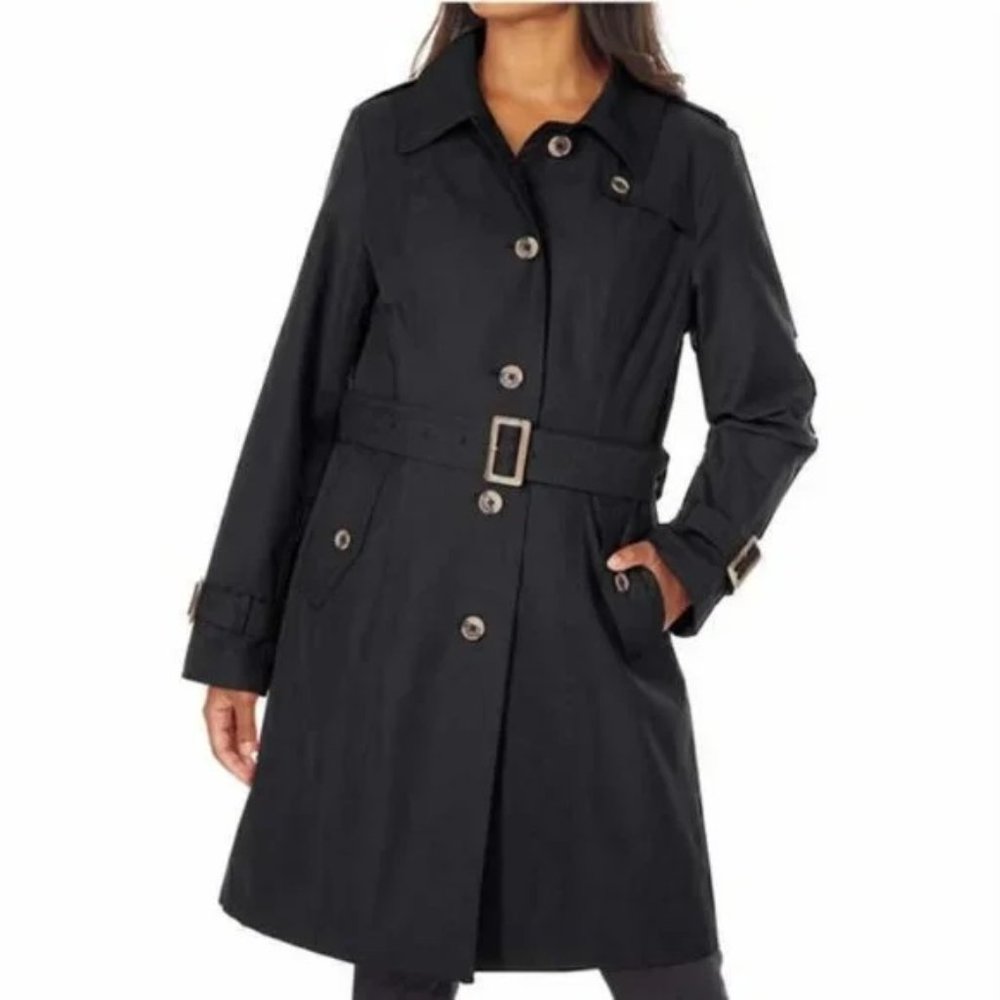 PENDLETON Women Waterproof Trench Coat Jacket W/ Belt A42--Black